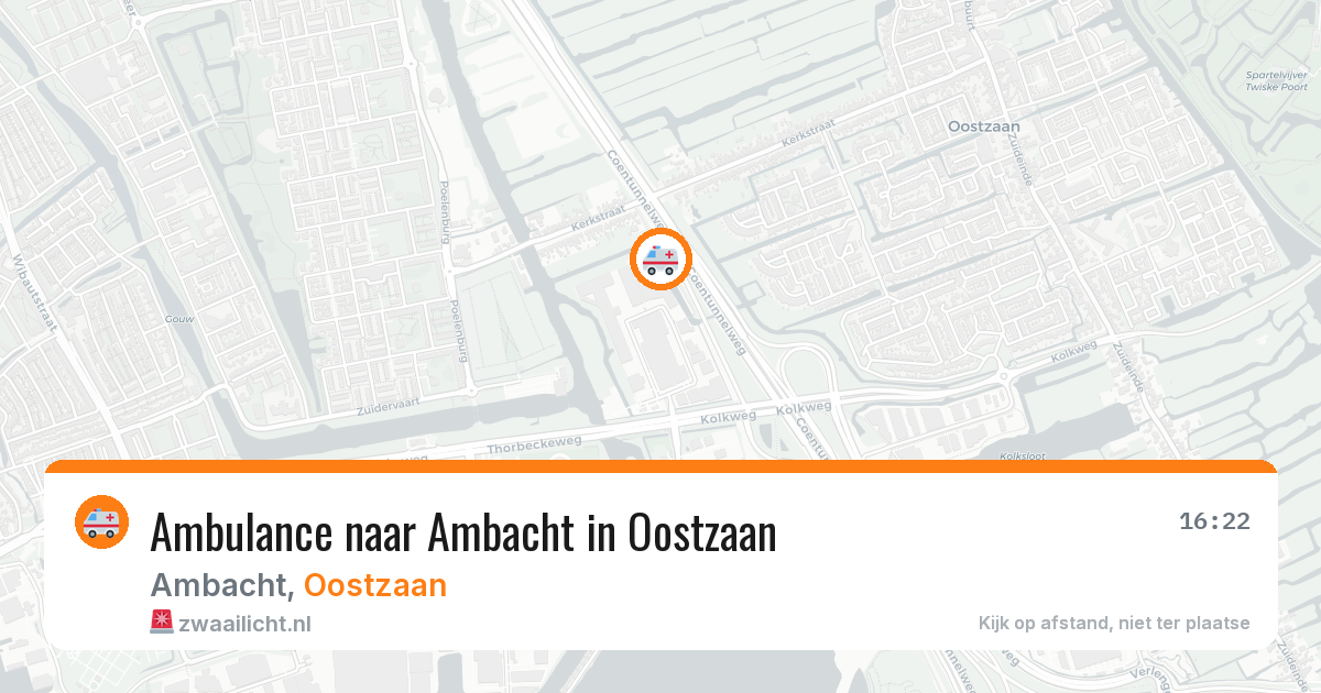 Ambulance naar Ambacht in Oostzaan — 1 aug 2026