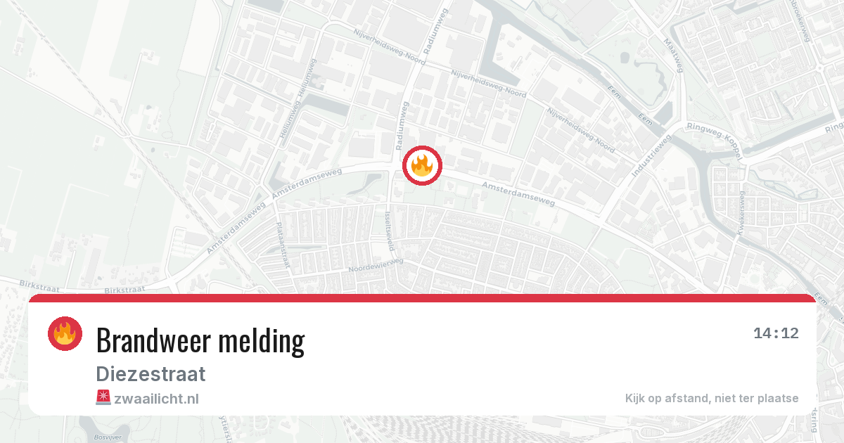 Brandweer melding — 20 jun 2026