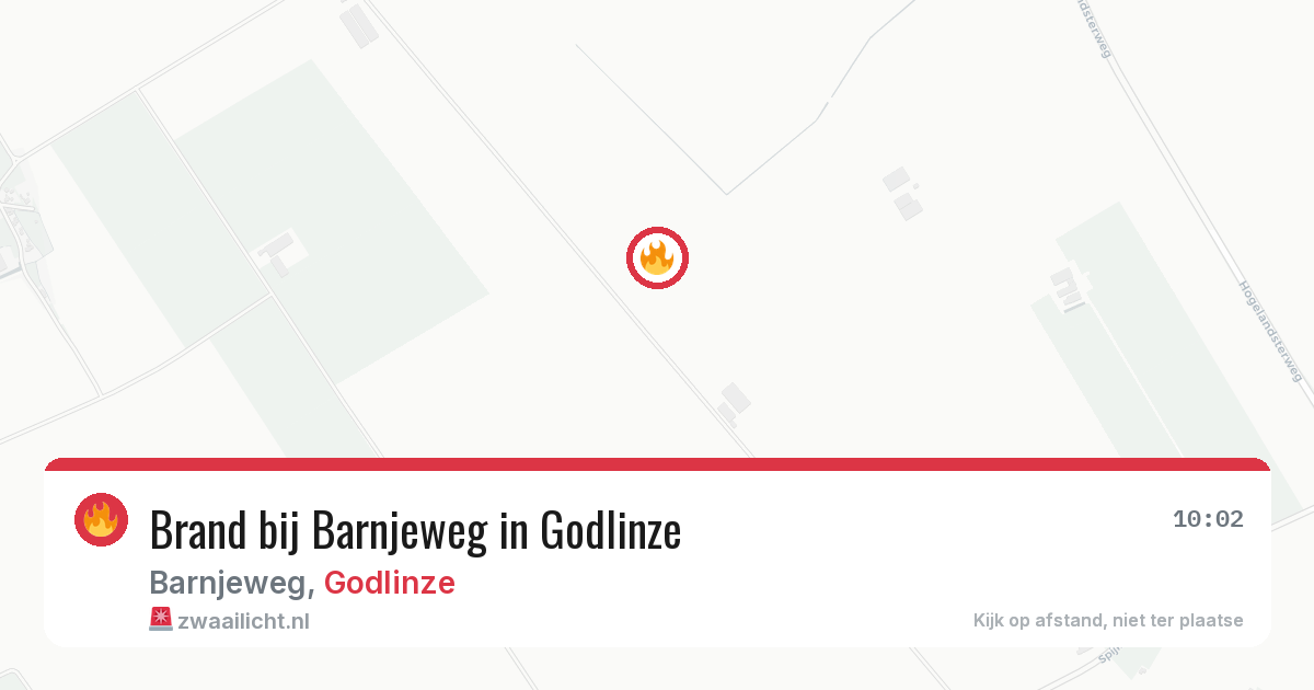Brand bij Barnjeweg in Godlinze — 9 mei 2026