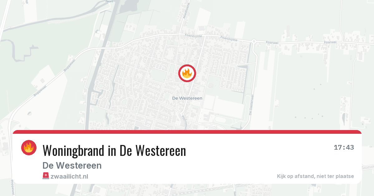 Woningbrand in De Westereen — 26 mei 2026