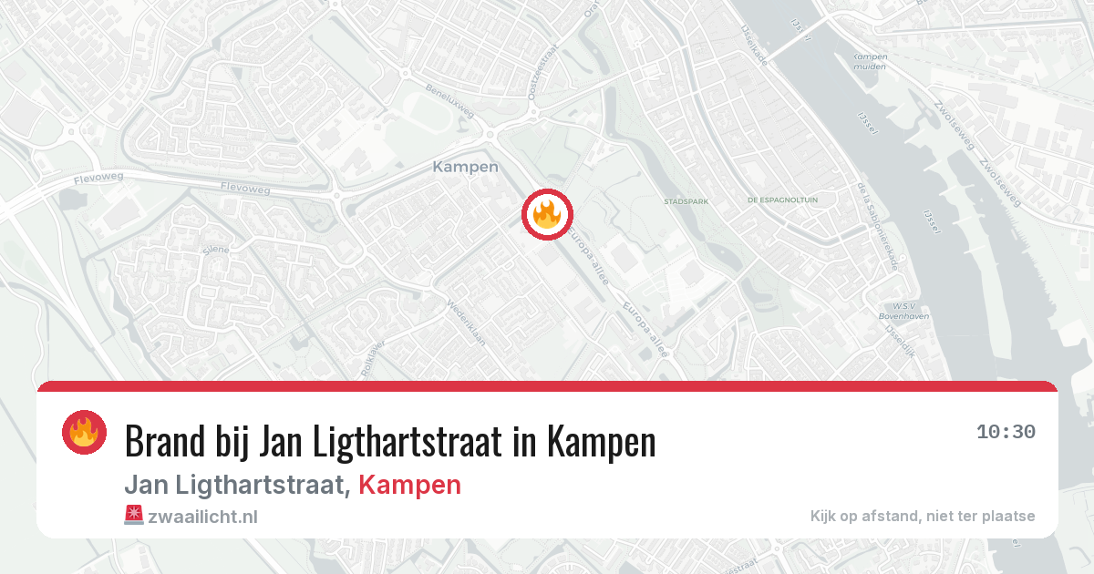 Brand bij Jan Ligthartstraat in Kampen — 10 apr 2026