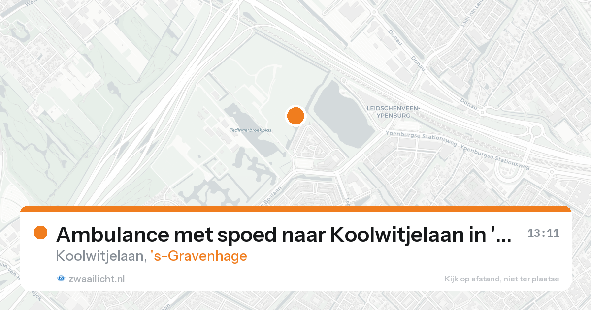 Ambulance met spoed naar Koolwitjelaan in 's-Gravenhage — 9 mei 2026