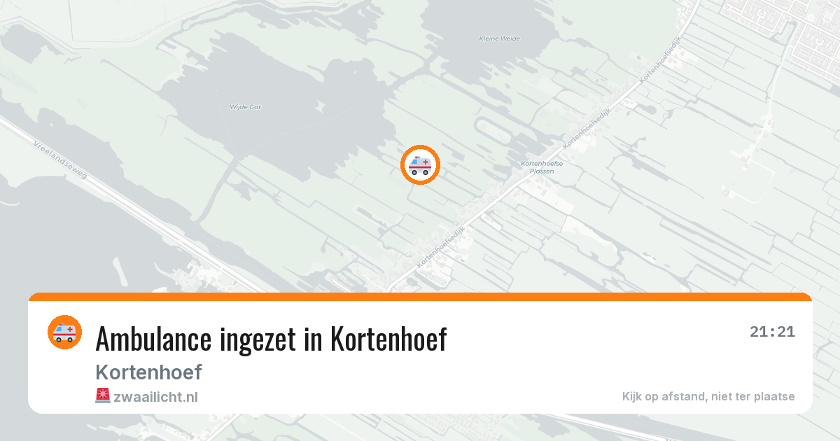 Ambulance ingezet in Kortenhoef — 13 aug 2026