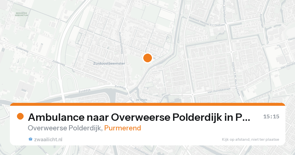 Ambulance naar Overweerse Polderdijk in Purmerend — 24 aug 2026