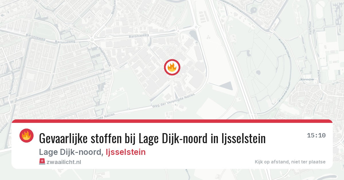 Gevaarlijke stoffen bij Lage Dijk-noord in Ijsselstein — 9 jun 2026