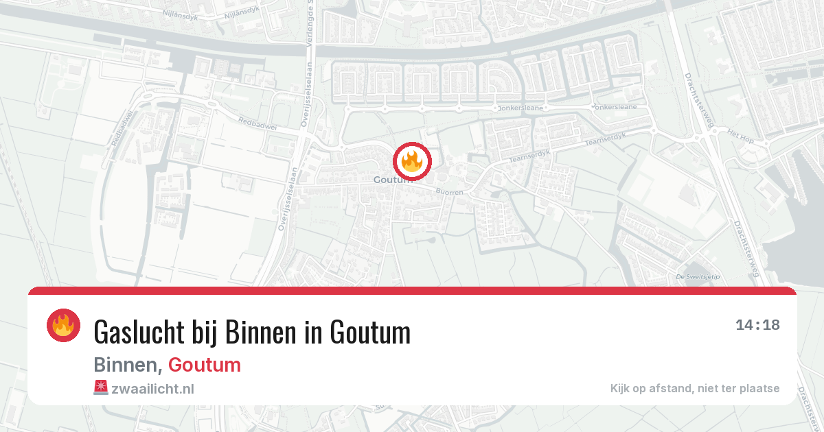 Gaslucht bij Binnen in Goutum — 31 jul 2026