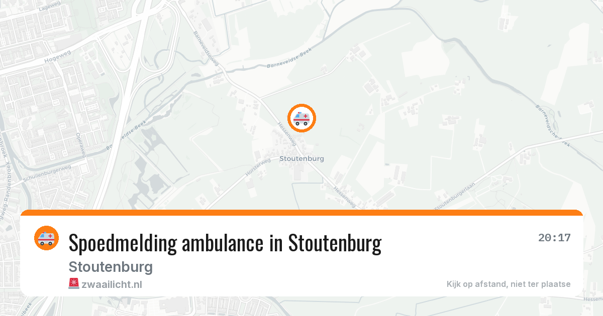 Spoedmelding ambulance in Stoutenburg — 2 aug 2026