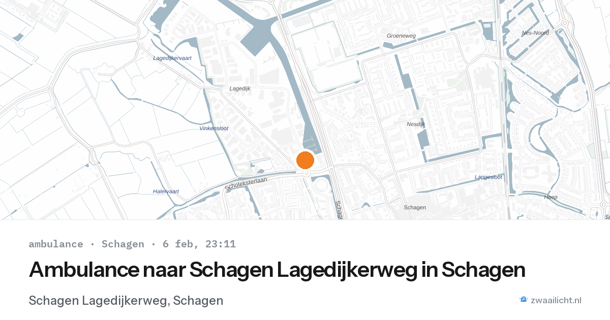 Ambulance naar Schagen Lagedijkerweg in Schagen — 6 feb 2026
