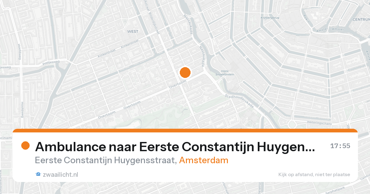 Ambulance naar Eerste Constantijn Huygensstraat in Amsterdam — 24 mei 2026