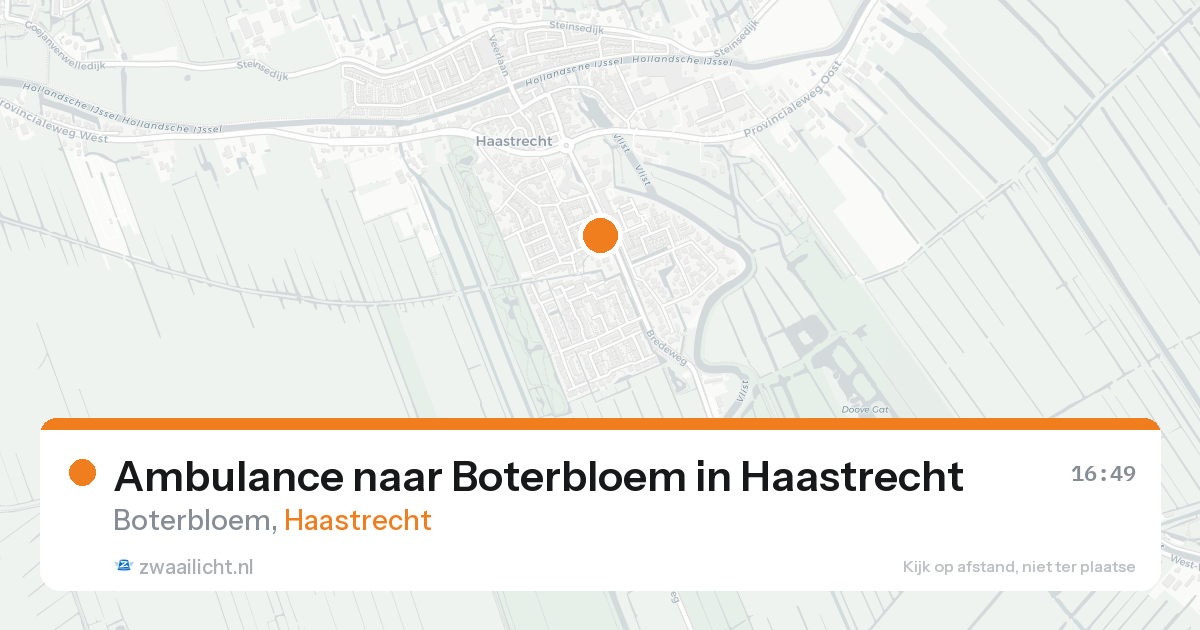 Ambulance naar Boterbloem in Haastrecht — 14 aug 2026