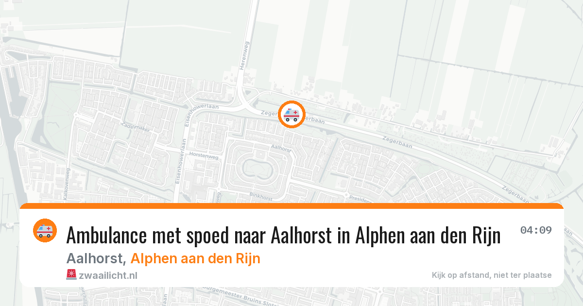 Ambulance met spoed naar Aalhorst in Alphen aan den Rijn — 1 aug 2026
