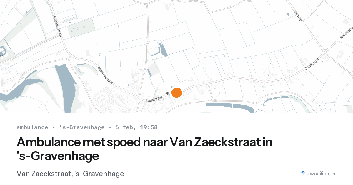 Ambulance met spoed naar Van Zaeckstraat in 's-Gravenhage — 6 feb 2026