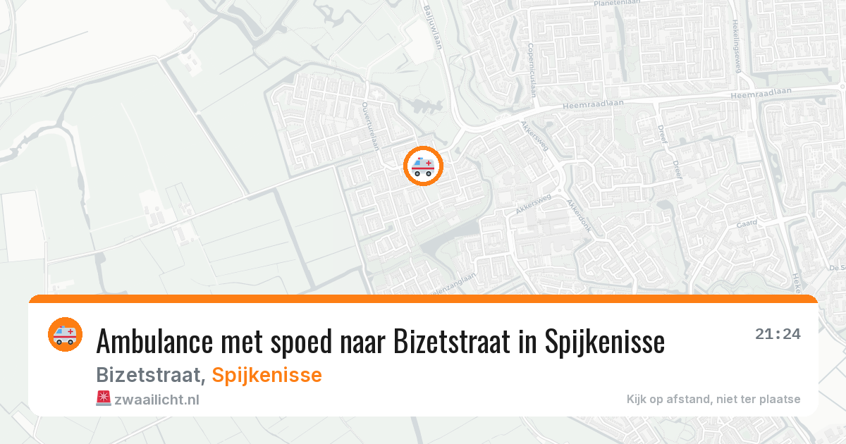 Ambulance met spoed naar Bizetstraat in Spijkenisse — 5 mei 2026