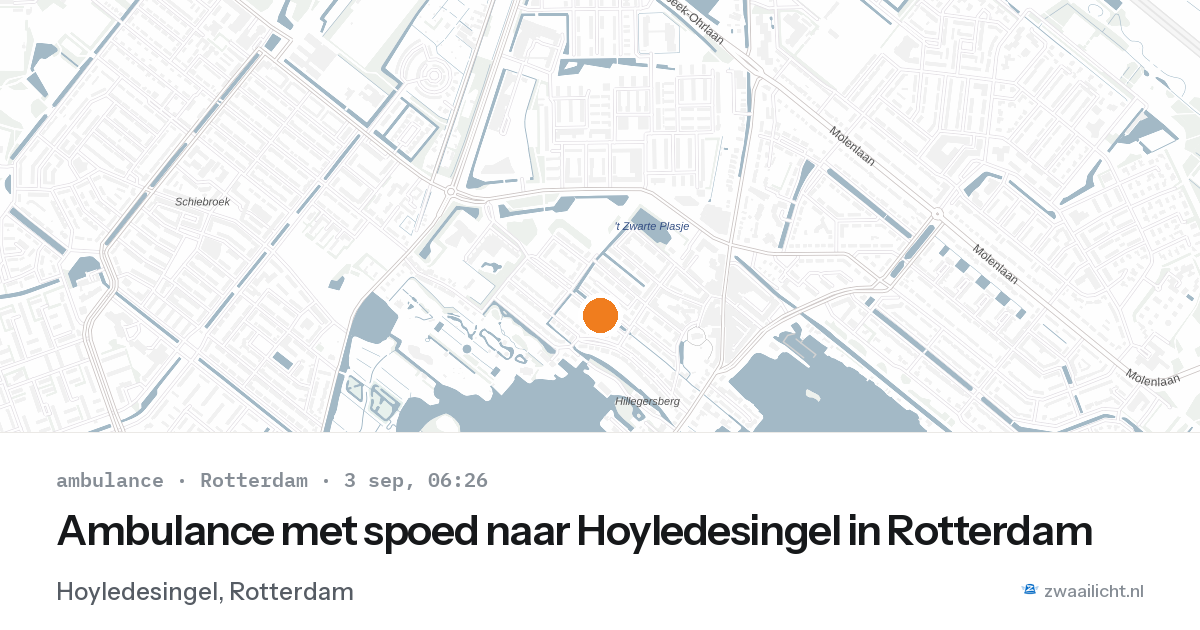 Ambulance met spoed naar Hoyledesingel in Rotterdam — 3 sep 2026