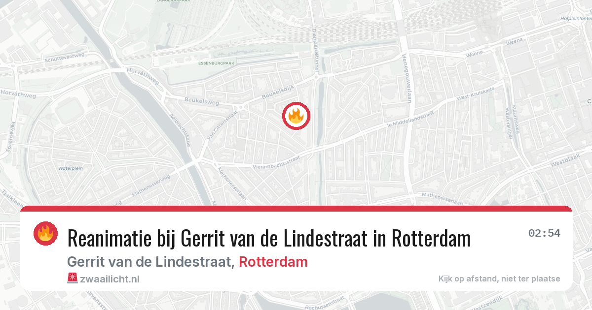 Reanimatie bij Gerrit van de Lindestraat in Rotterdam — 30 jun 2026