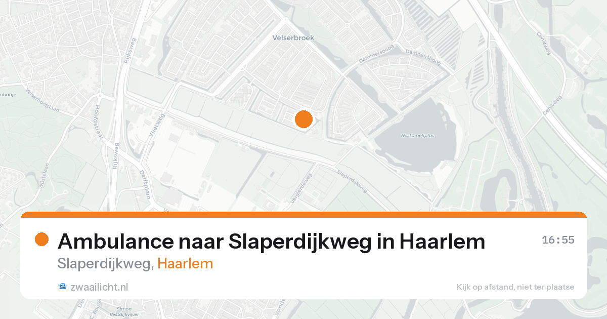 Ambulance naar Slaperdijkweg in Haarlem — 20 aug 2026