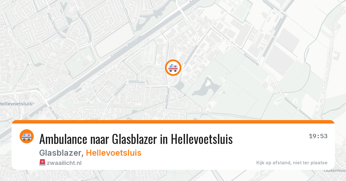 Ambulance naar Glasblazer in Hellevoetsluis — 25 jun 2026
