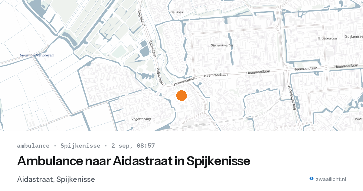 Ambulance naar Aidastraat in Spijkenisse — 2 sep 2026