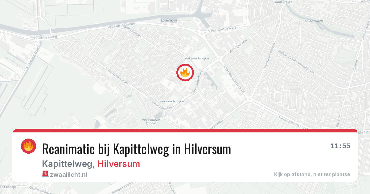 Reanimatie bij Kapittelweg in Hilversum — 13 mei 2026