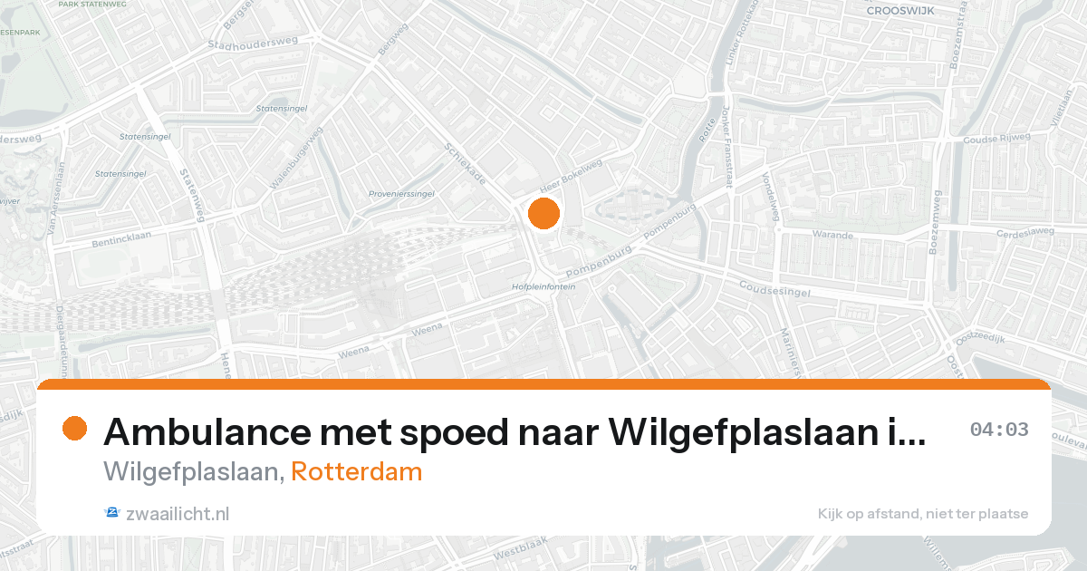 Ambulance met spoed naar Wilgefplaslaan in Rotterdam — 8 jul 2026