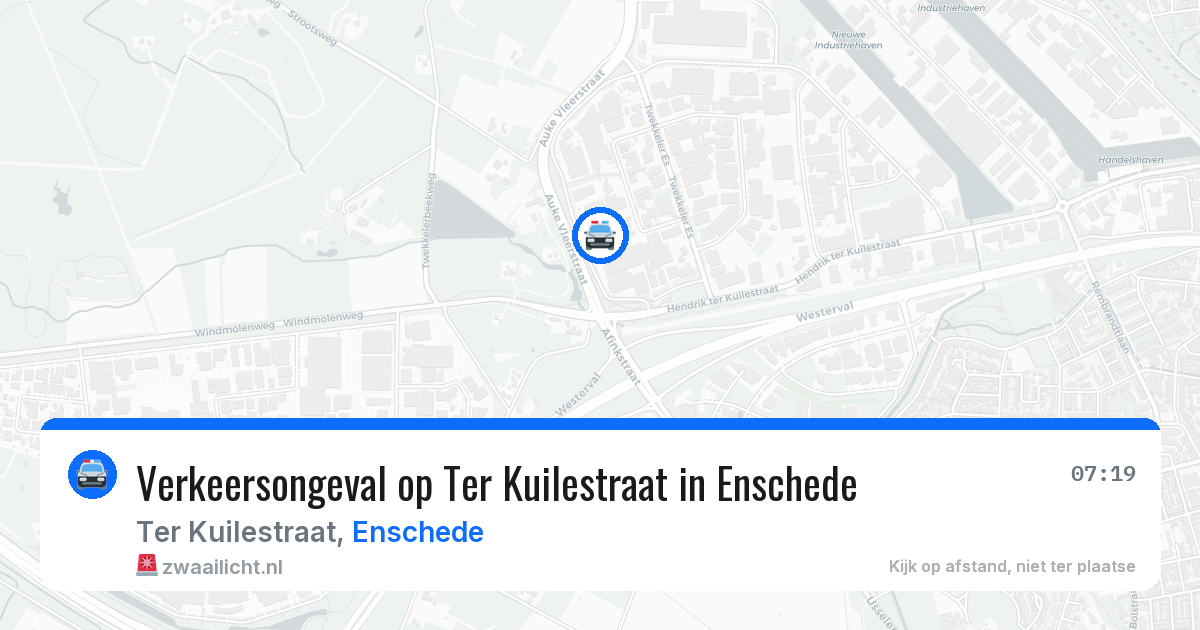 Verkeersongeval op Ter Kuilestraat in Enschede — 19 jan 2026