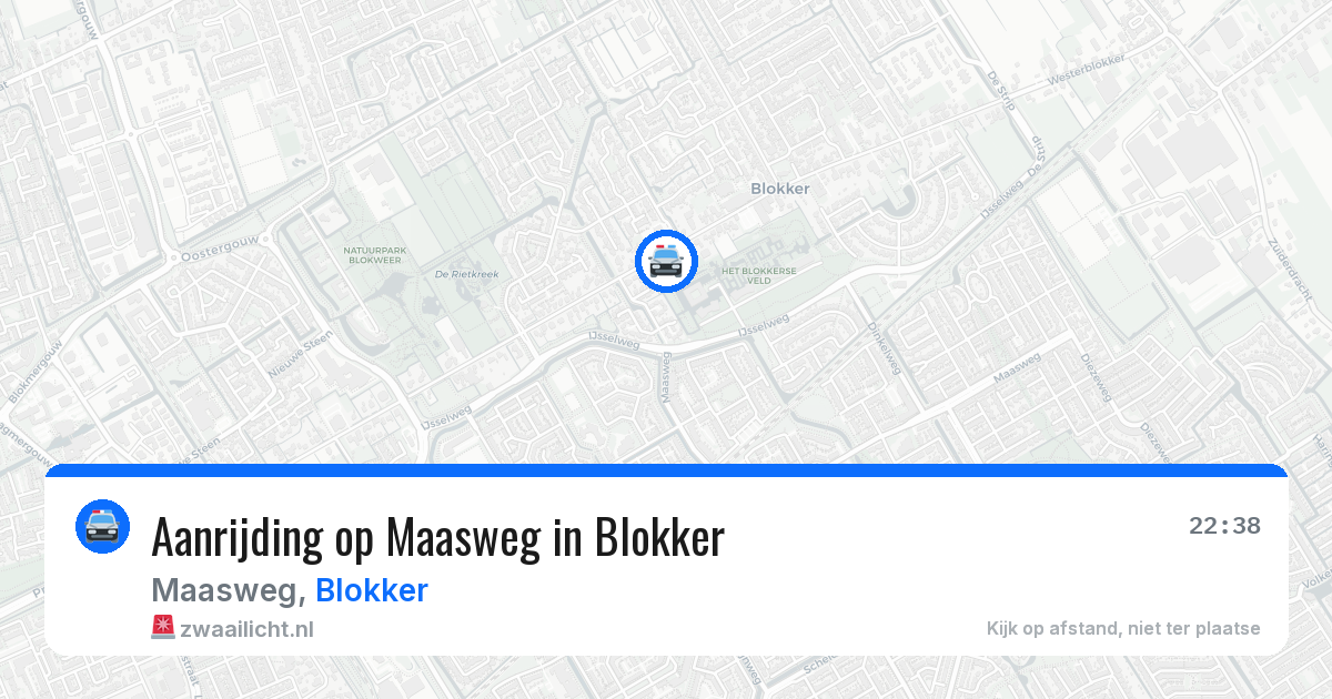 Aanrijding op Maasweg in Blokker — 12 jul 2026