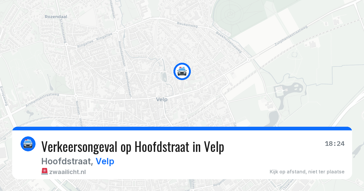 Verkeersongeval op Hoofdstraat in Velp — 23 jun 2026