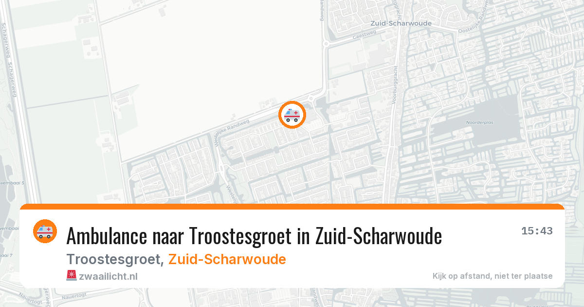 Ambulance naar Troostesgroet in Zuid-Scharwoude — 24 jul 2026