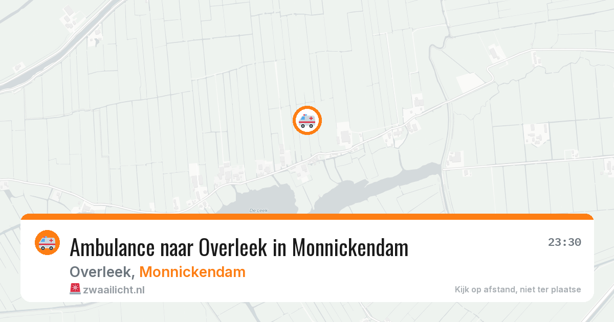 Ambulance naar Overleek in Monnickendam — 21 mrt 2026