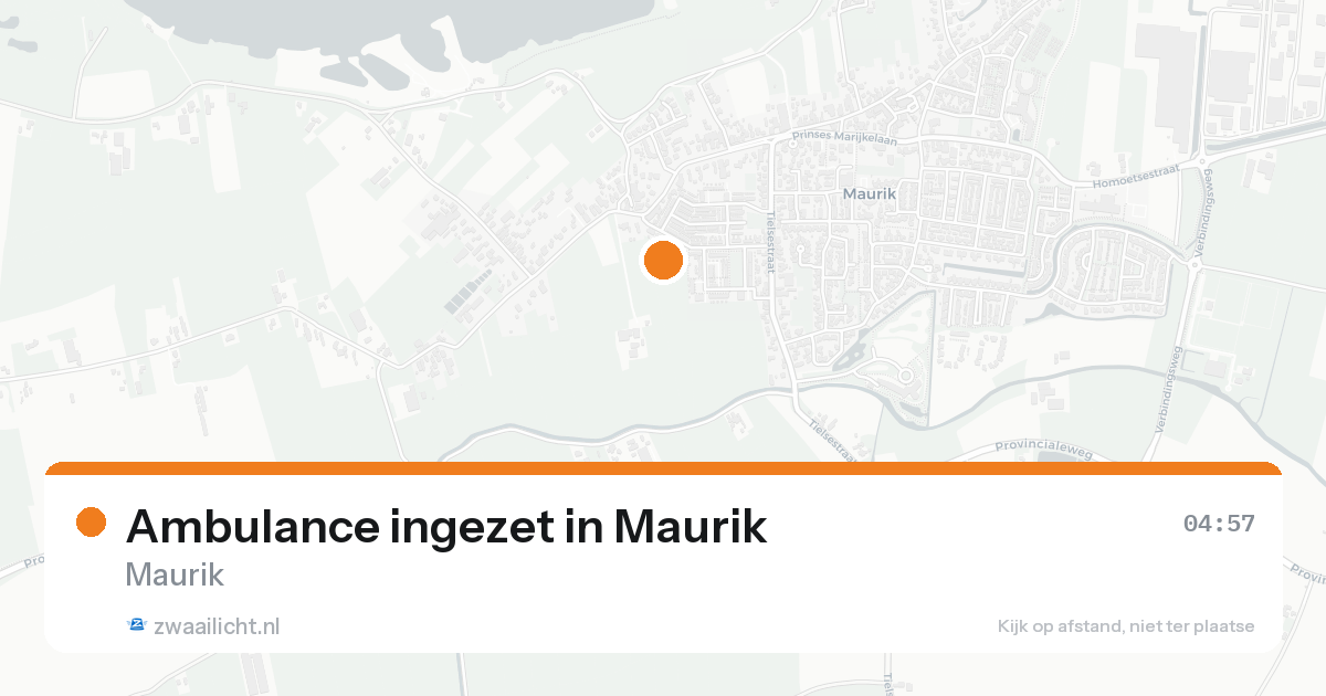 Ambulance ingezet in Maurik — 15 aug 2026