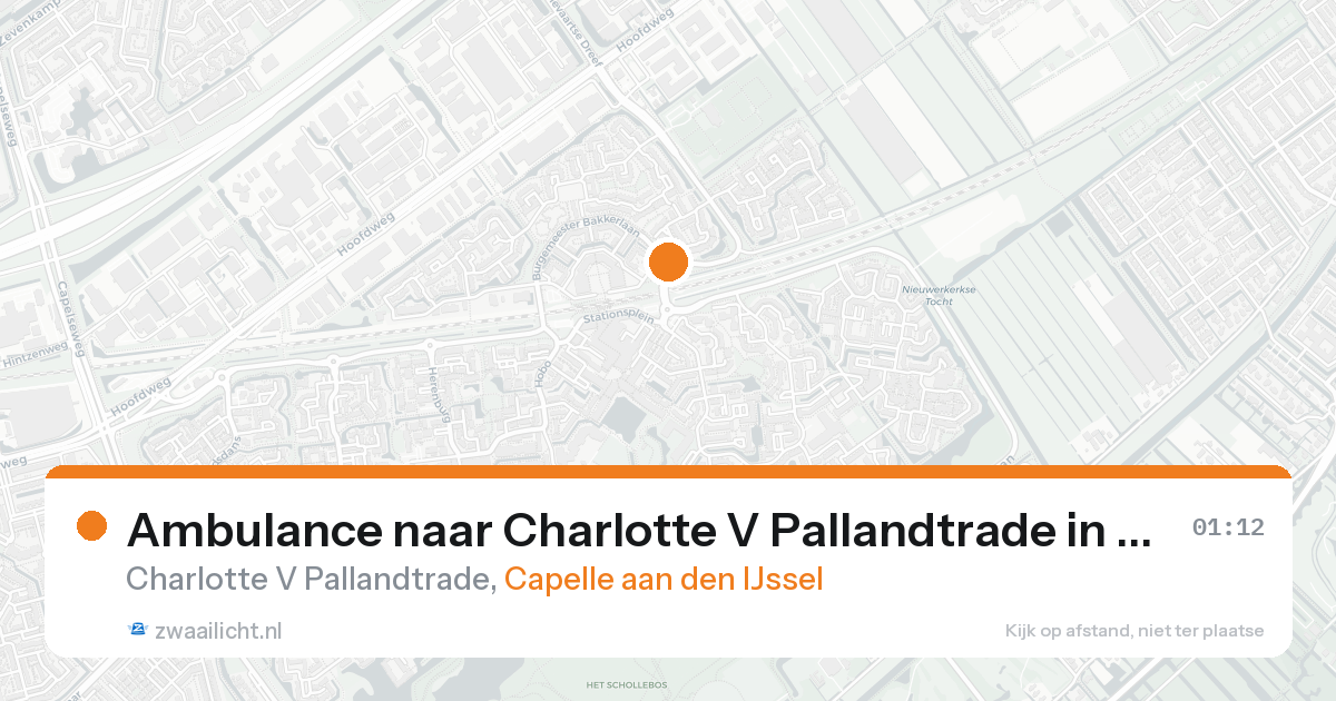 Ambulance naar Charlotte V Pallandtrade in Capelle aan den IJssel — 19 aug 2026