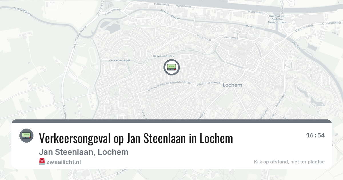 Verkeersongeval op Jan Steenlaan in Lochem — 11 aug 2026