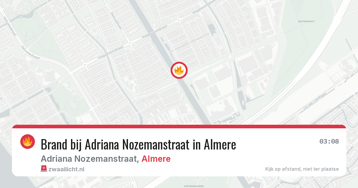 Brand bij Adriana Nozemanstraat in Almere — 20 jun 2026
