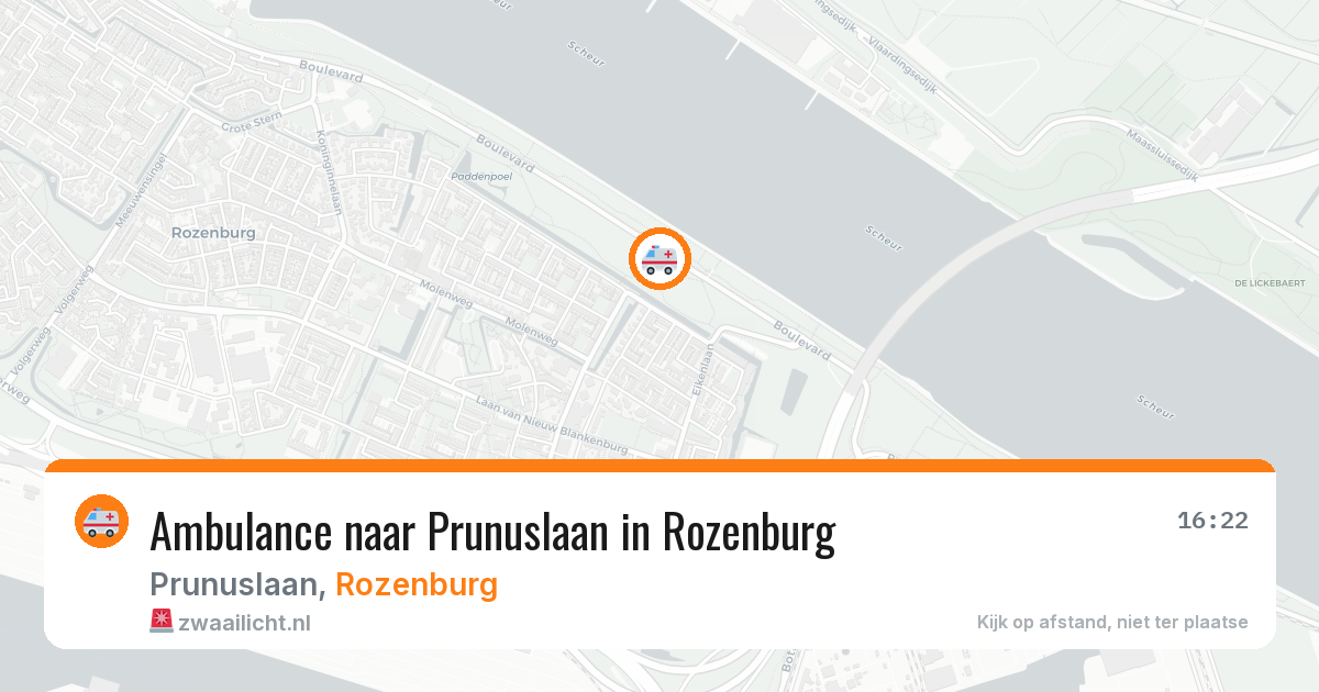 Ambulance naar Prunuslaan in Rozenburg — 1 aug 2026