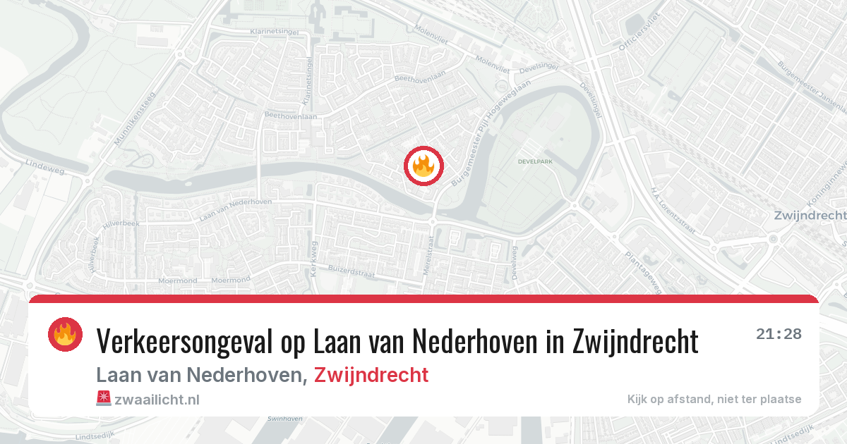 Verkeersongeval op Laan van Nederhoven in Zwijndrecht — 9 mrt 2026
