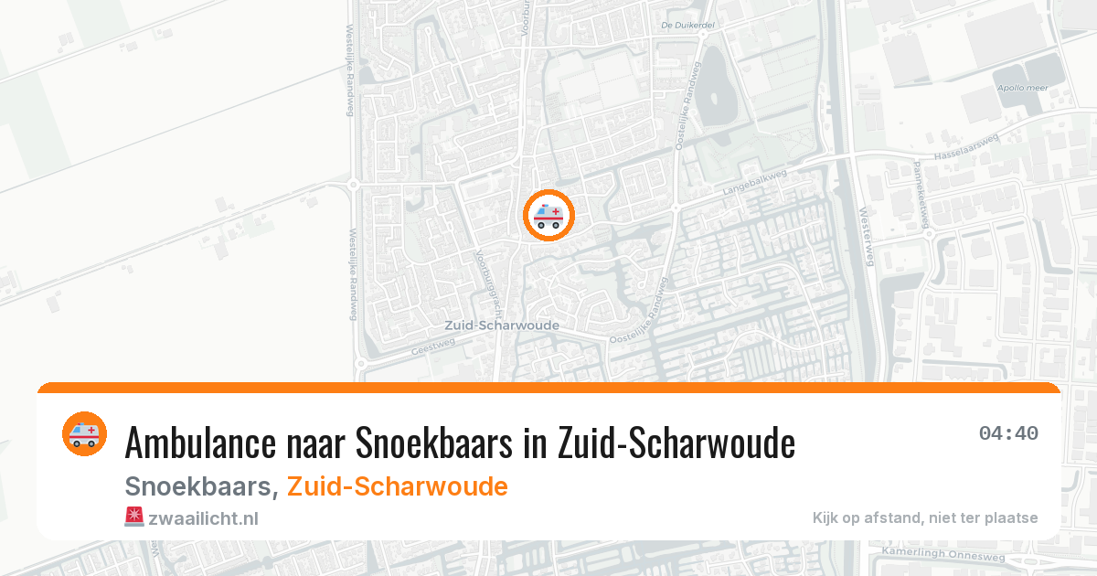 Ambulance naar Snoekbaars in Zuid-Scharwoude — 4 aug 2026