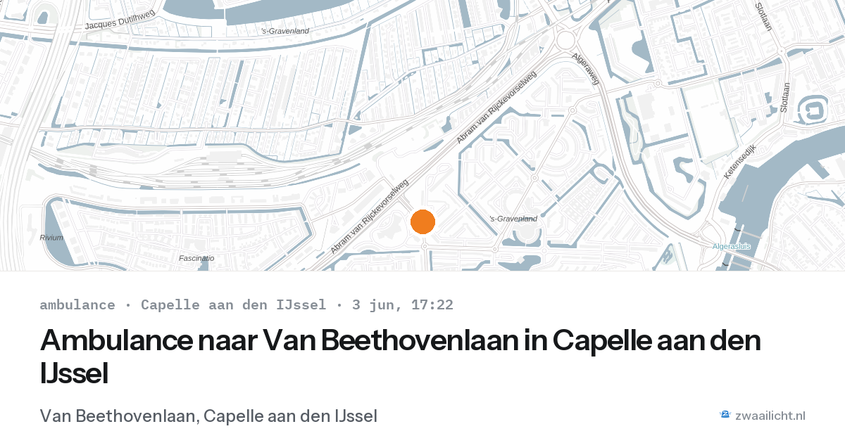 Ambulance naar Van Beethovenlaan in Capelle aan den IJssel — 3 feb 2026