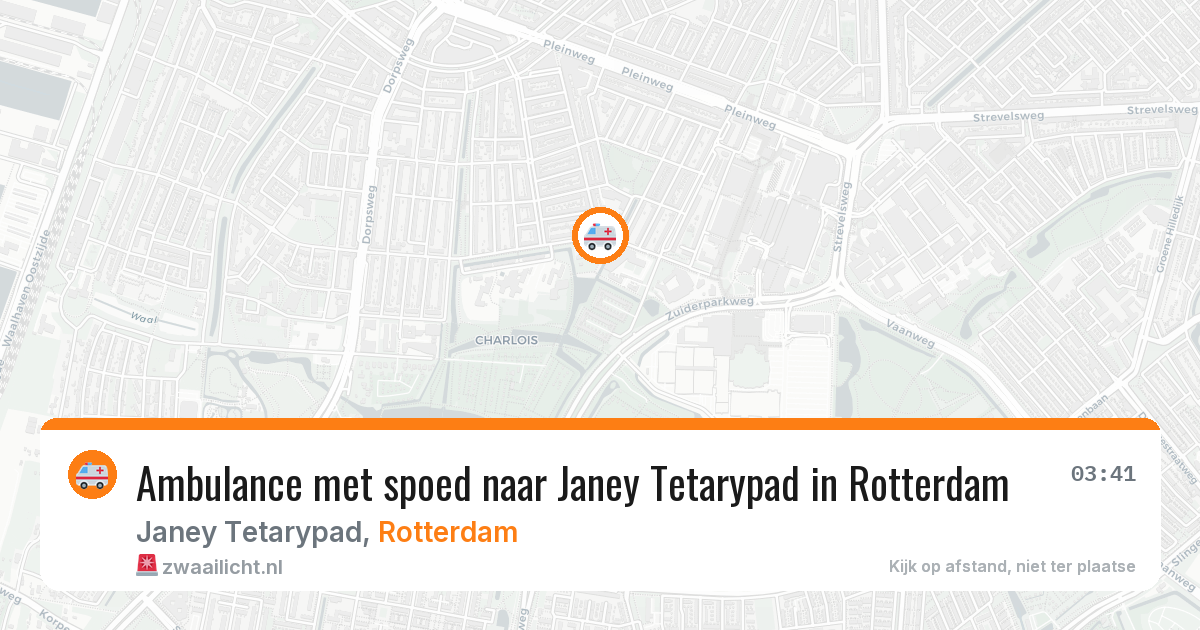 Ambulance met spoed naar Janey Tetarypad in Rotterdam — 27 mei 2026