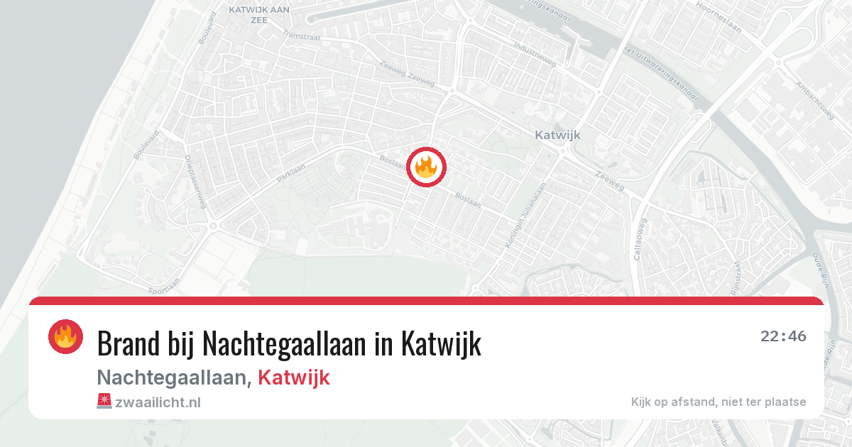 Brand bij Nachtegaallaan in Katwijk — 25 mei 2026