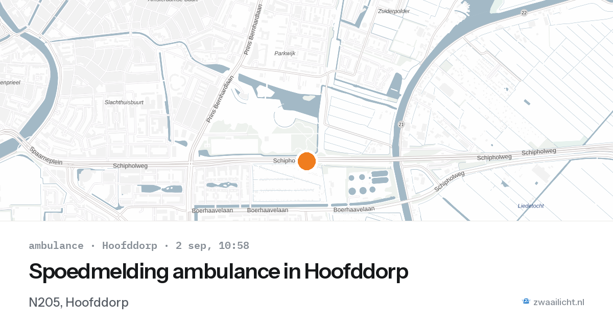 Spoedmelding ambulance in Hoofddorp — 2 sep 2026