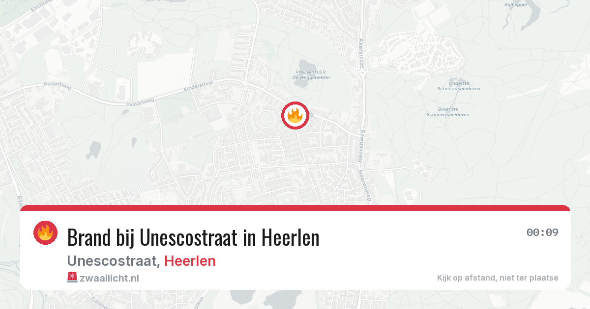 Brand bij Unescostraat in Heerlen — 8 aug 2026