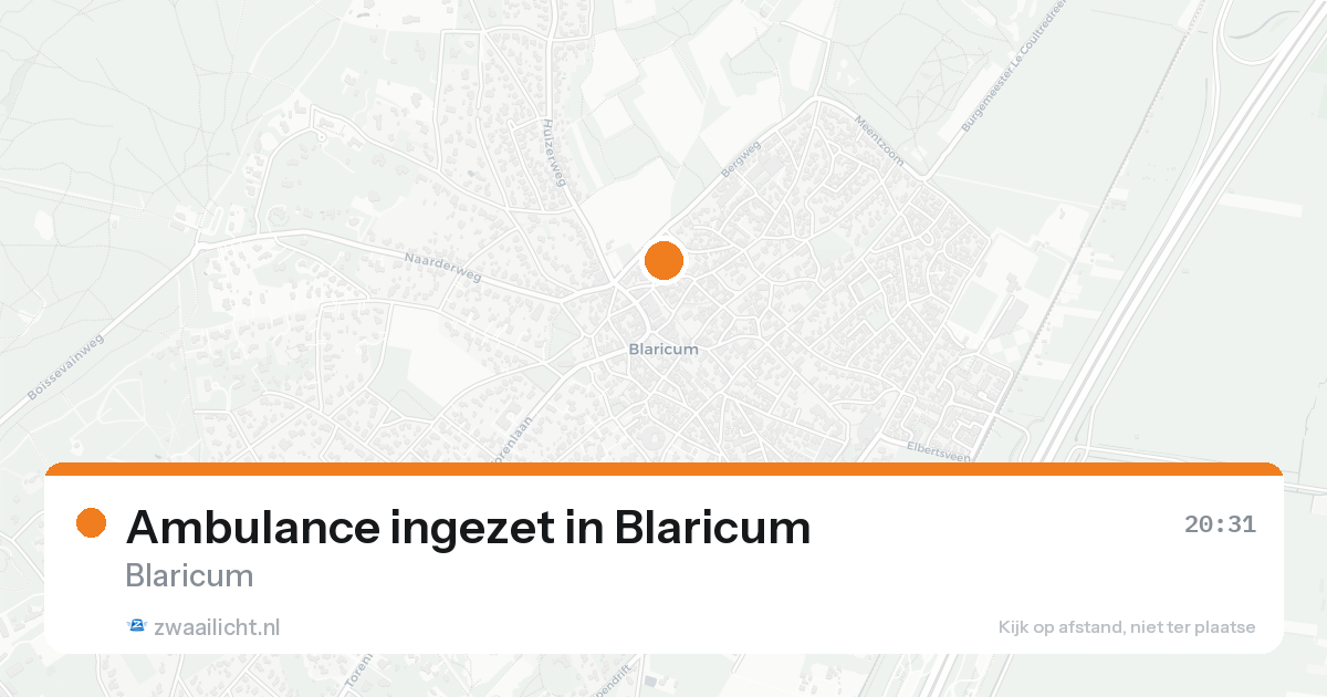 Ambulance ingezet in Blaricum — 7 feb 2026