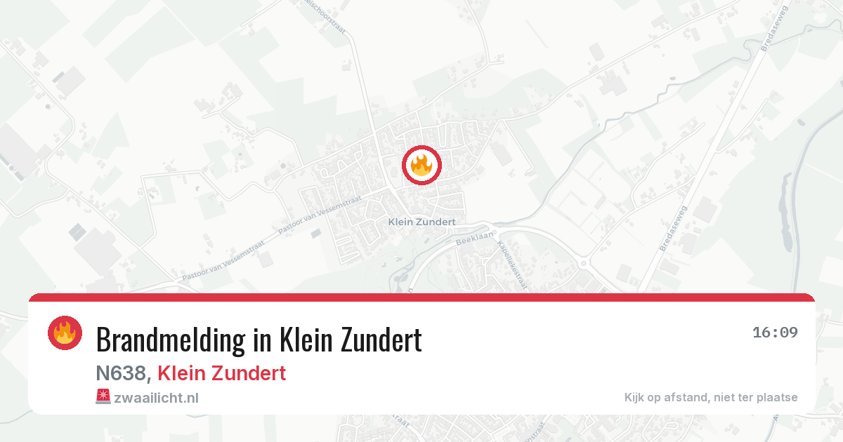 Brandmelding in Klein Zundert — 7 mei 2026