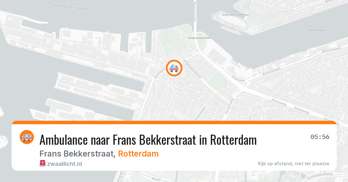 Ambulance naar Frans Bekkerstraat in Rotterdam — 9 mei 2026
