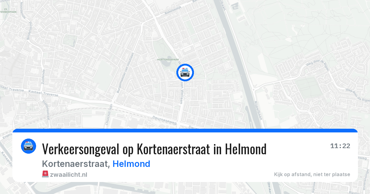 Verkeersongeval op Kortenaerstraat in Helmond — 7 apr 2026