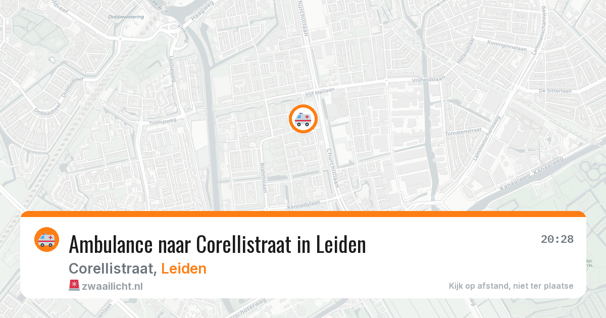 Ambulance naar Corellistraat in Leiden — 23 jun 2026