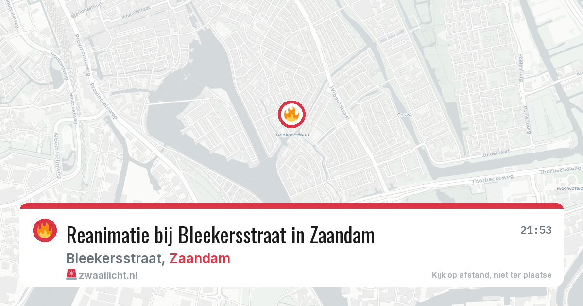 Reanimatie bij Bleekersstraat in Zaandam — 10 apr 2026