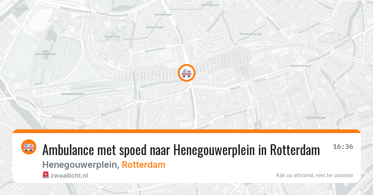 Ambulance met spoed naar Henegouwerplein in Rotterdam — 19 mei 2026