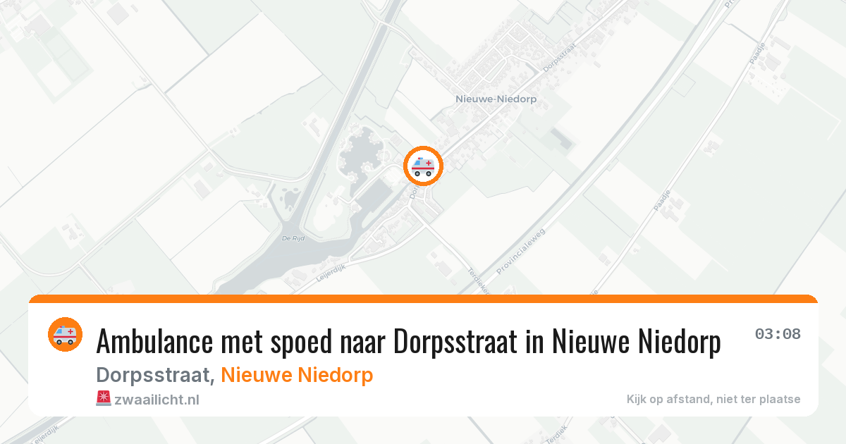 Ambulance met spoed naar Dorpsstraat in Nieuwe Niedorp — 9 mei 2026
