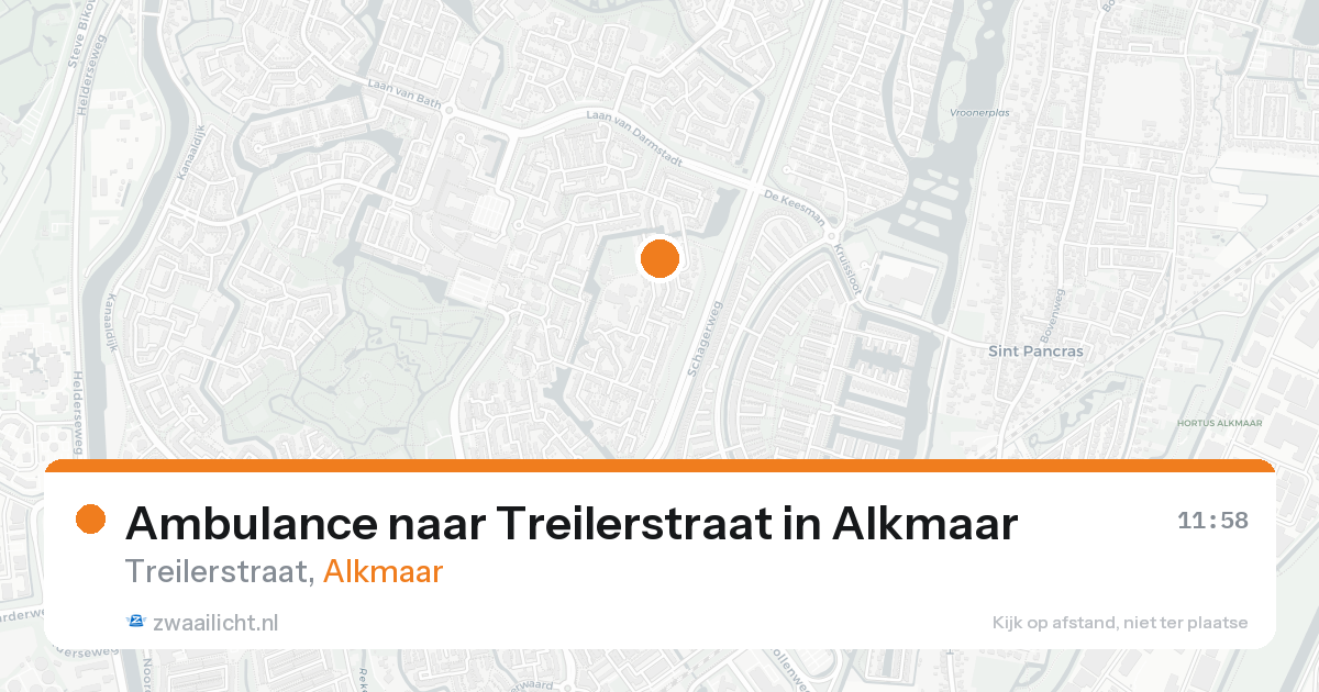 Ambulance naar Treilerstraat in Alkmaar — 22 aug 2026
